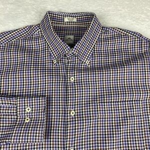 Peter Millar Shirt Mens XL Multicolor Checks 100% Cotton